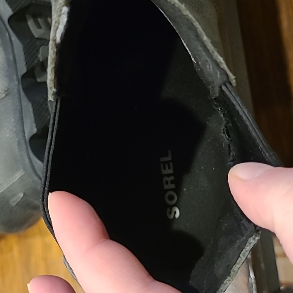 Sorel Waterproof *HTF* Pebbled* Leather Joan of Arctic Wedge Chelsea Boots 9.5 - Picture 6 of 7